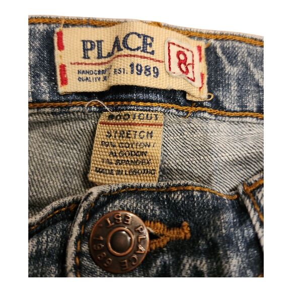 CHILDREN'S PLACE Stonewash Bootcut Stretch Jeans - Size 8 GIRLS School Playtime - Picture 2 of 10
